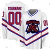 Custom Name Team Suits Gradient Graffiti Colorful Vintage Retro Breathable Pullover 3DPrint Casual V-Neck Hockey Jersey Shirts R