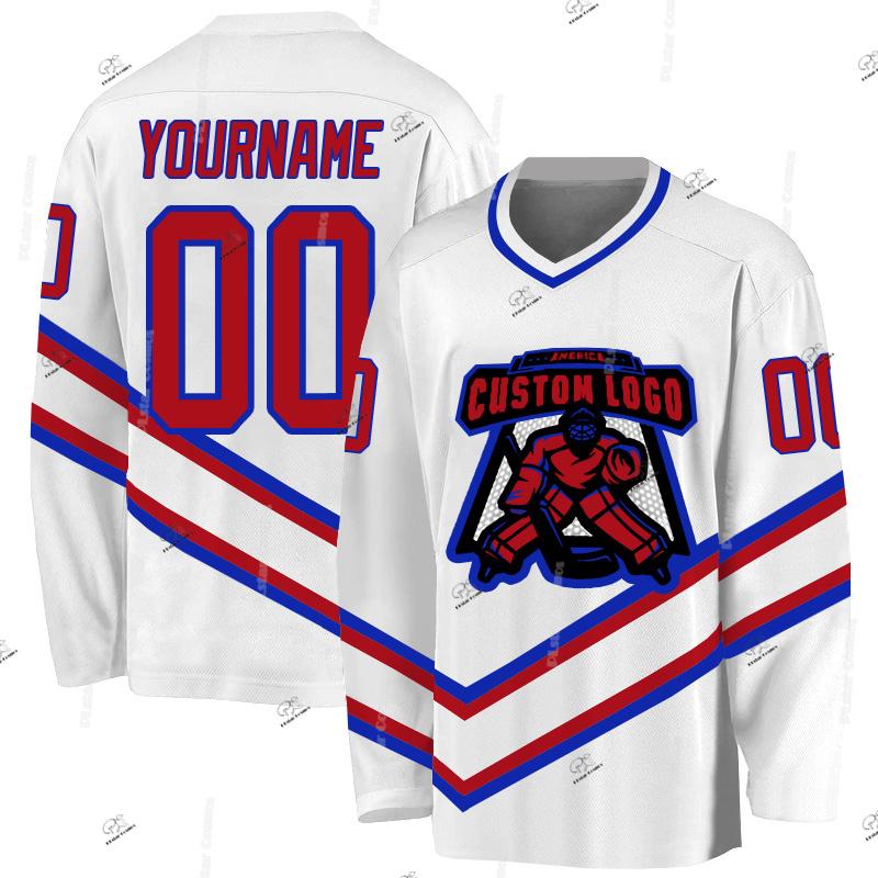 Custom Name Team Suits Gradient Graffiti Colorful Vintage Retro Breathable Pullover 3DPrint Casual V-Neck Hockey Jersey Shirts R
