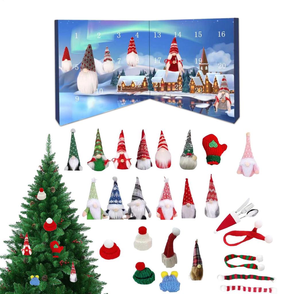 2025 Christmas Gnome Countdown Calendar Advent 24 Days Countdown Calendar Festive Toy Decor Ornament Planner For Teen Kids