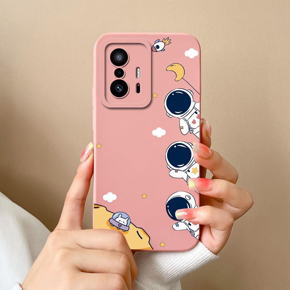 Case For Xiaomi 11T Pro Cover Fashion Design Sweet Girls Matte Liquid Silicone Screen Protector Shell For Xiaomi 11T 11 T Fundas