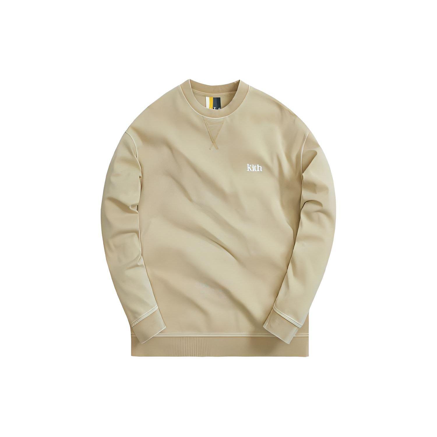 

Kith Ss21 Solid Logo Crewneck Long Sleeve Sweatshirt Unisex Sweatshirt Khaki KH2666-210 L