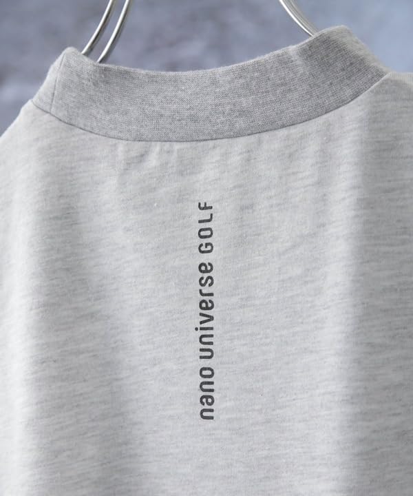 Nano Universe Sleeveless Mock Neck Size Golf Shirt, S, Gray,