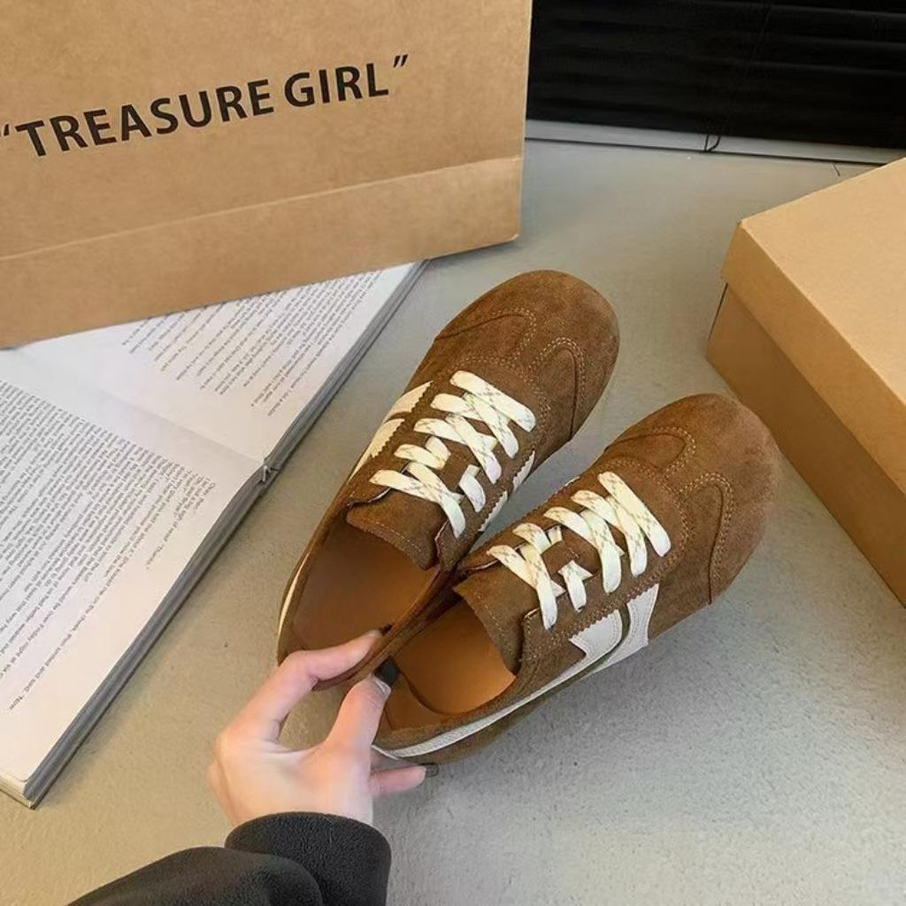 

2025 Четыре сезона Новый стиль Женские белые повседневные туфли на мягкой подошве - Легкие, Универсальный дизайн для студентов. Size 40 коричневый