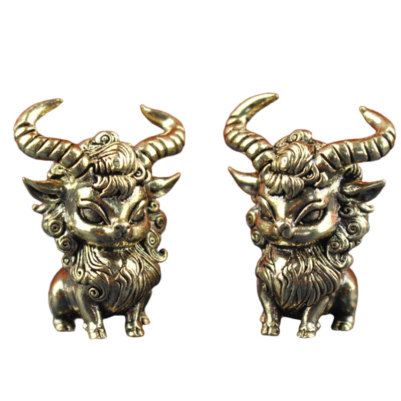 Mini Messing Chinesische Qilin Figuren Mit Exquisiten Geschnitzten Details Perfekt Für Home Office Schreibtisch Dekoration Sammlung Geschenk