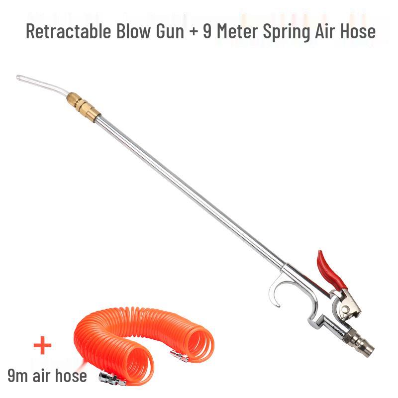 Extended High-Pressure Pneumatic Air Blower & Dusting Gun Tool