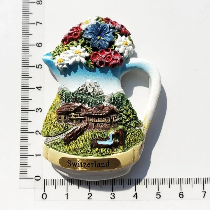 Ελβετία Μαγνητάκια Ψυγείου Ελβετικό Υπέροχο Ξύλινο Σπίτι Ρολόι Κούκου Αλπικό Μαγνητικό Αυτοκόλλητα Ψυγείου Σουβενίρ Δώρο Ταξιδιού