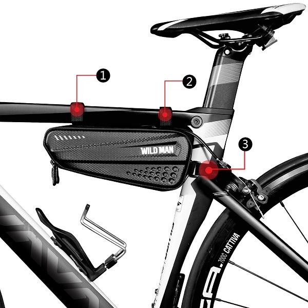Wildman Case/Bag for Bicycle Frame M Es4 1.2L Bicycle Holder Black/Black