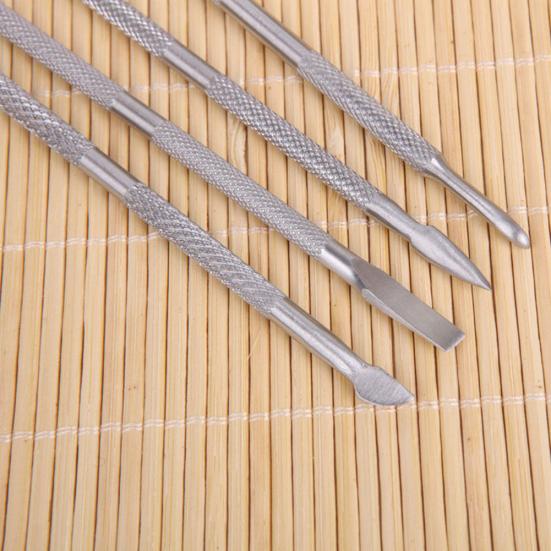 4 Stück langlebiges Edelstahl-Nagelhautschieber-Entferner-Maniküre-Pediküre-Werkzeug