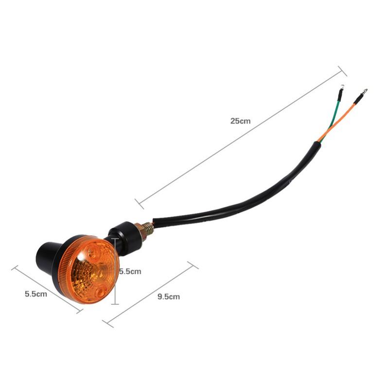 4pc Motorcycle Amber Round Turn Signal Indicator Light Lamp Cafe Racer Universal