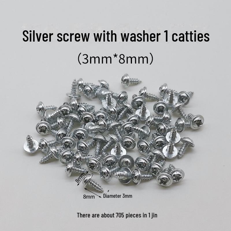 Gold and Silver Self-tapping Screw Kit with Washers, Assorted Models, 500g.