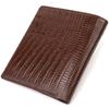 Textured Wallet for Men Made of Genuine Leather with Embossed CANPELLINI 21927 Brown