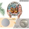 2D Flat, 1pc Vintage Father's Day Metal Aluminum Sign - "Happy Father's Day" with Tool Bucket & American Flag Design, Ideal Wall Decor for Home, Bar