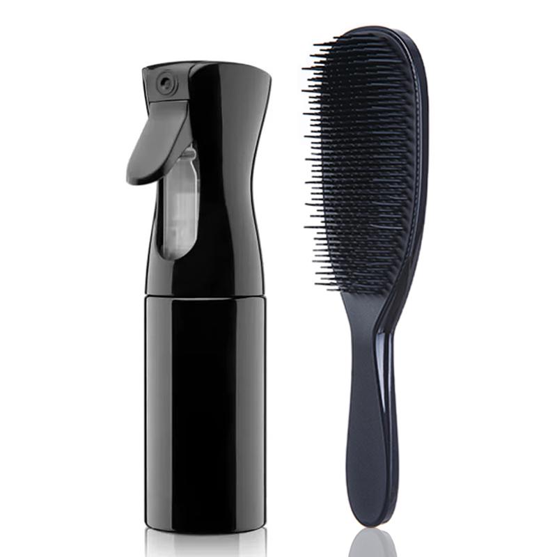 1/2pcs Detangling Comb with Water Spray Bottle Scalp Massage Hairbrush Not Knotted Anti-frizz Comb Hair Styling Kit Salon