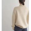 Soft Sticky Pullover Turtleneck Jumper Women Plus Size Autumn and Winter Comfortable Loose Simple Knit Sweater