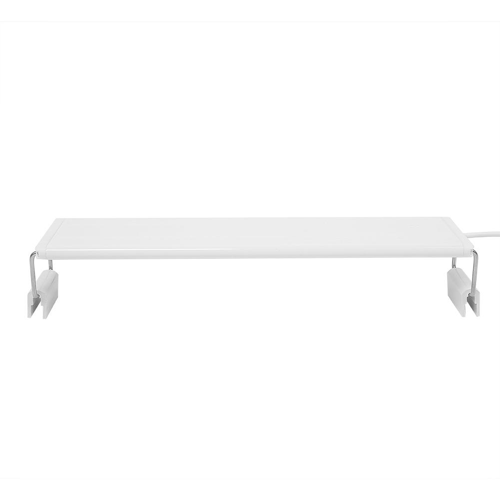 Aquarium Lamp Bracket Water Plants Thin High Brightness Fish LED Light (Blue and white XY-20K)