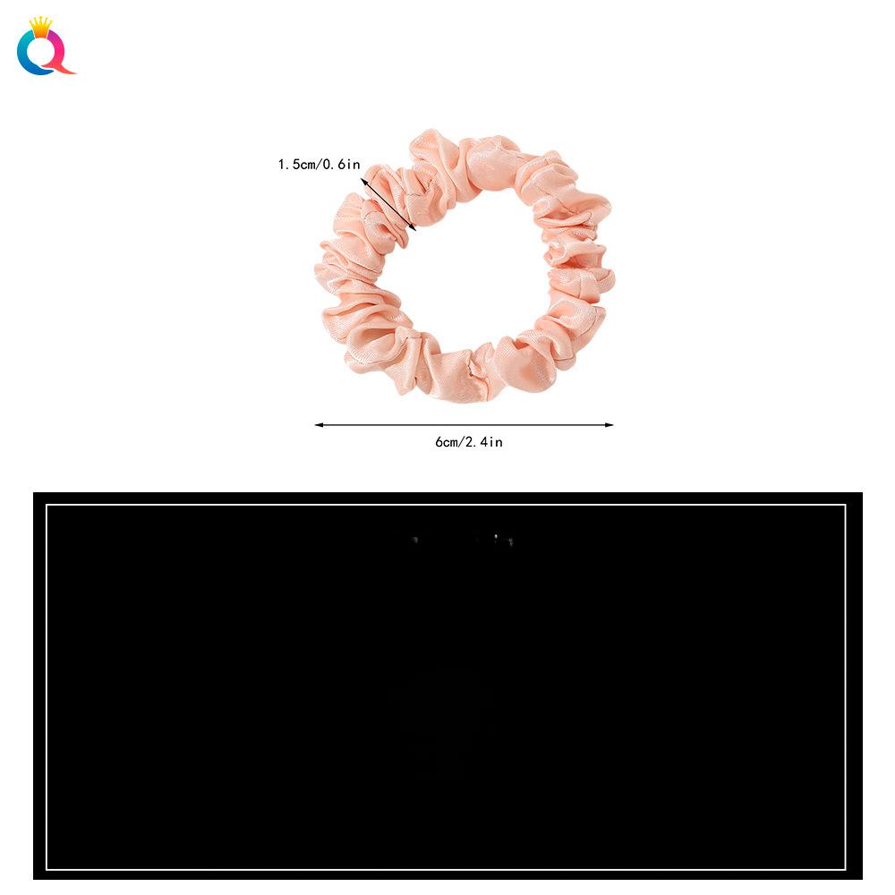 Satin Großes Scrunchie Einfarbig Kordelfarbe Dinza Pferdeschwanz Kugel Haargummi