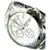 Seiko Reloj de Hombre Cronógrafo SND363PC Pulsera de Acero Inoxidable Plateada Subesfera de 1/20 de Segundo Tacómetro Indicador de Fecha Cuarzo Japonés Auténtico Nuevo