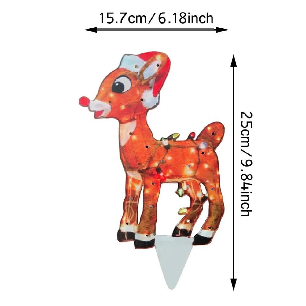 

Рождественские фигурки собак, водонепроницаемые светодиодные зимние украшения для дома, улицы, сада, заднего двора, дорожки, рождественский декор