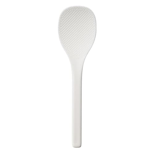 

Akebono Sangyo Белая большая лопатка для риса, Сделано в Японии, Идеально подходит для маленьких рисовых варок, Двойное тиснение, Тонкий край для легкой подачи, Длинная ручка для удобства