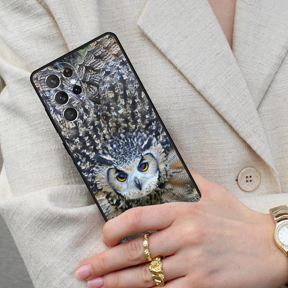 Owl Animal Pattern Cell Phone Case for Samsung Galaxy S26 Ultra S25 S24 S23 S22 S21 S20 Note10 Cover