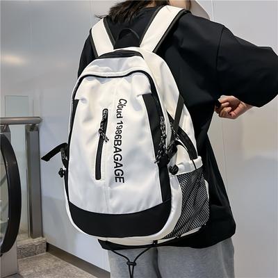 College Student Schoolbag Trendy Brand Backpack Simple Couple Large Capacity Backpack Leisure Travel Backpack