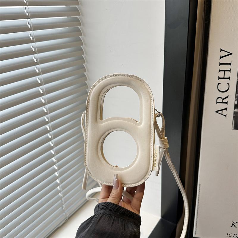 

Summer new simple solid color niche design mobile phone bag trend cute funny shoulder messenger bag woman білий