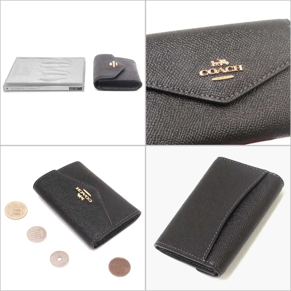 Kartenetui Outlet Crossgrain Leder Klappen-Kartenetui CH487 IMBLK [Coach] [Gebraucht]