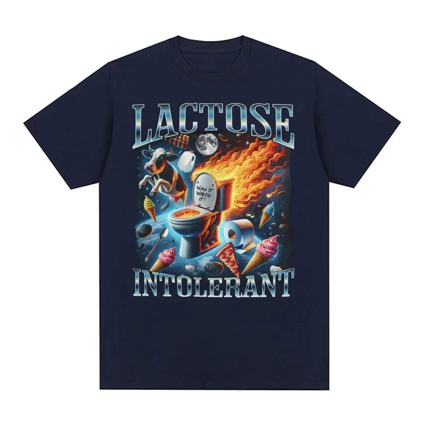 

Lactose Intolerant Funny Tee Shirt Unisex Womens Vintage Casual Short Sleeve Tshirt Oversized Humor T Shirt Tops Harajuku Tops 3XL