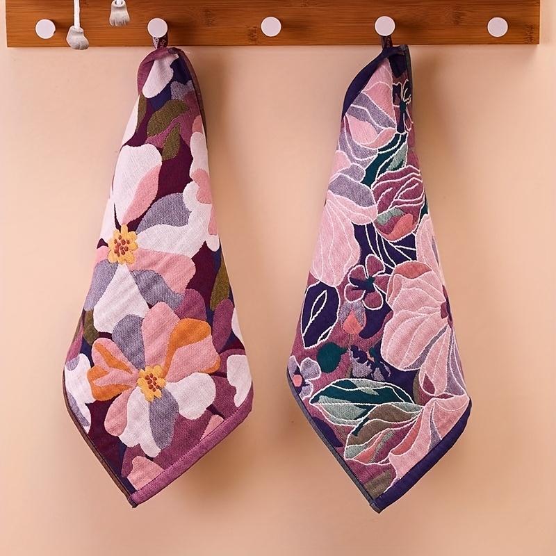 Bohemian Polyester Blend Face Washing Towels No-Fluff, For Home Thanksgiving Decor, Home Towels | Floral Towels Bathroom