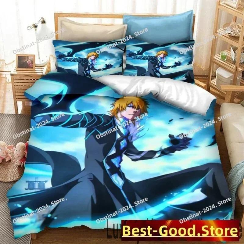 Anime Bleach Thousand-Year Blood War Bedding Set Printed single Comforter Duvet Cover Pillow Case 3 Pieces Sets Kids Adult Size