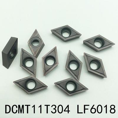 10Pcs DCMT11T304 LF6018 DCMT32.51 CNC Carbide Turning Insert For Stainless Steel