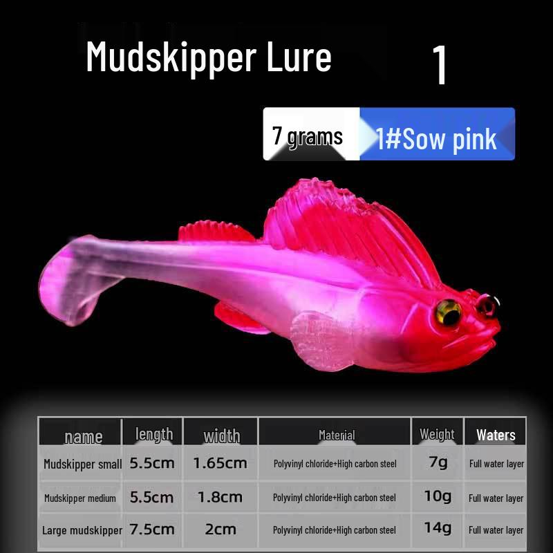 

Mudskipper Anti-Snag T-Tail Soft Bait Lure for Bass, Catfish, Blackfish & Mandarin Fish No specification