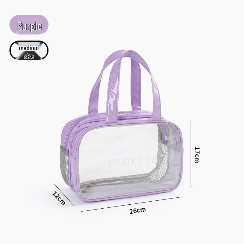 Waterproof Wet/Dry Beach & Fitness Toiletry Bag - Large Capacity Handheld Storage for Makeup & Swimming Gear