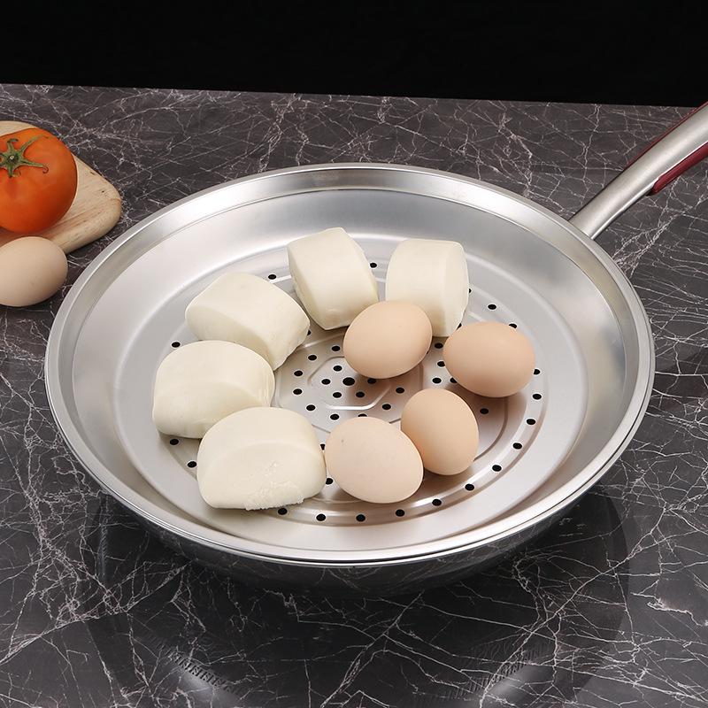 Thickened Stainless Steel Steamer Basket & High-Temperature Resistant Steaming Rack for Woks and Iron Pots