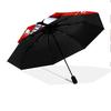 1 Stück Lippen-Thema Regenschirm Tragbarer Faltregenschirm Eisenrahmen Loch Rippenstruktur Outdoor Heimregenschirm A22