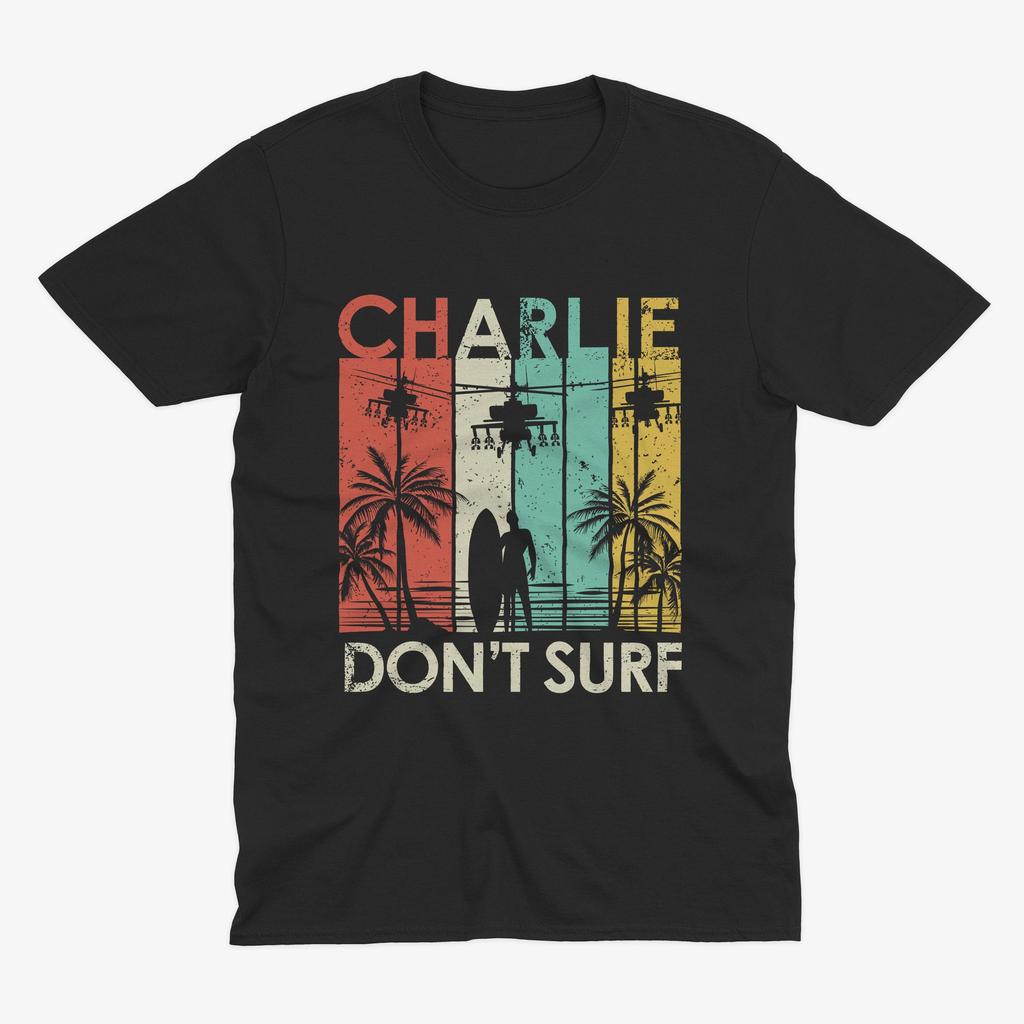 Charlie Don't Surf T Shirt, Retro Apocalypse Now Tee for Movie Fans, Apocalypse Now T Shirt, 1979 Apocalypse Now, Marlon Brando