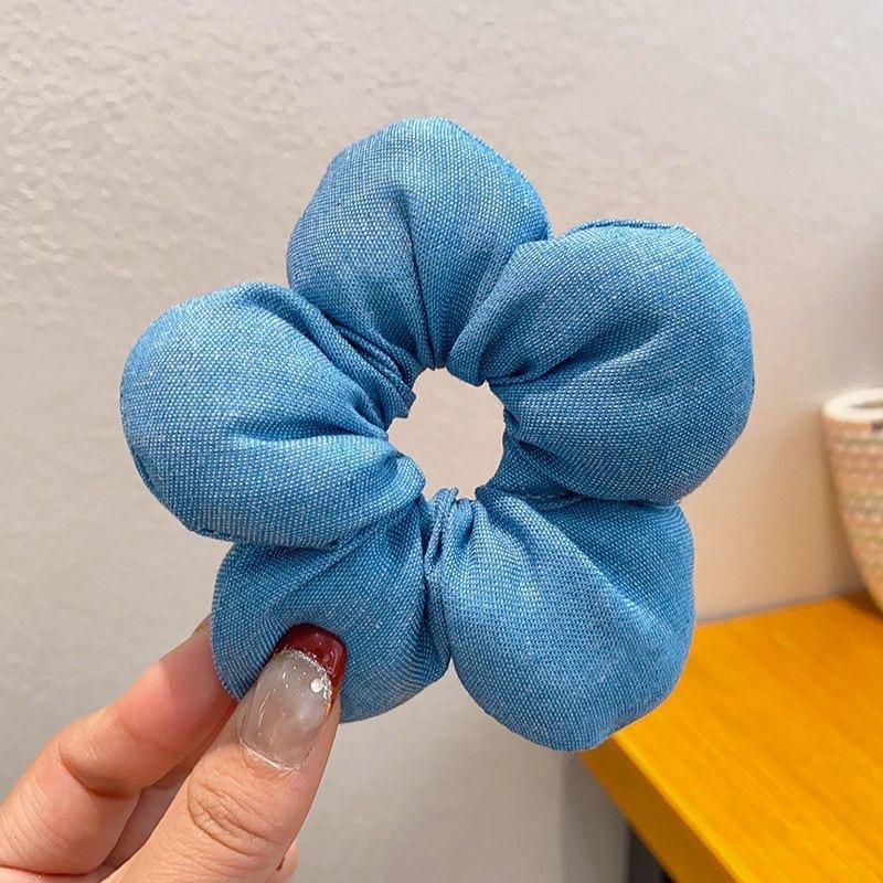 

Dopamine Spring Kids Petal Hair Ties, Denim Blue 3D Flower Head Ropes, Perfect, Cute Versatile Girls Hair Accessories