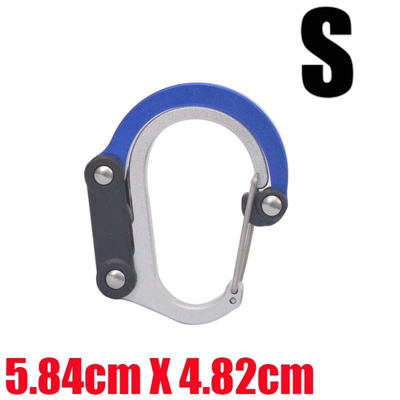 Hybrid Gear Clip - Carabiner Rotating Hook Clip Non-Locking Strong Clips for Camping Fishing Hiking Travel Backpack Out