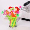 2PCS Cute Plant Flowers Soft Silicone Gel Pen for Writing Office School Supplies Signing Pen