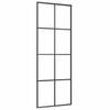 Vidaxl Drzwi Przesuwne Z Osprzętem, Szkło Esg I Aluminium, 76X205 Cm