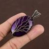 Natural Purple Labradorite Gemstone Copper Wire Wrap Gift Pendant 2.17" H6u25