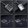 Creative DIY Metal Photo Frame Picture Holder Car Key Chain Pendant Gift Keyring