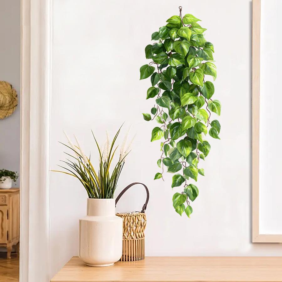Simulated Green Ivy Wall Hanging Artificial Vine-like Green Plants Wall Decoration Vine Stickers