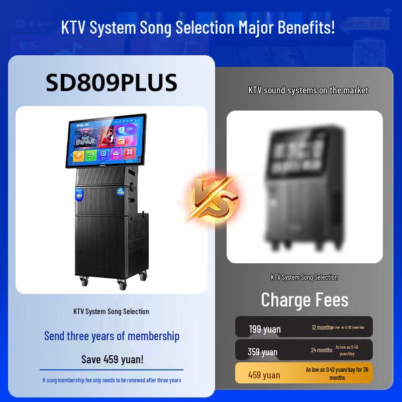 Philips Portable Outdoor KTV Karaoke Speaker System (CN version)