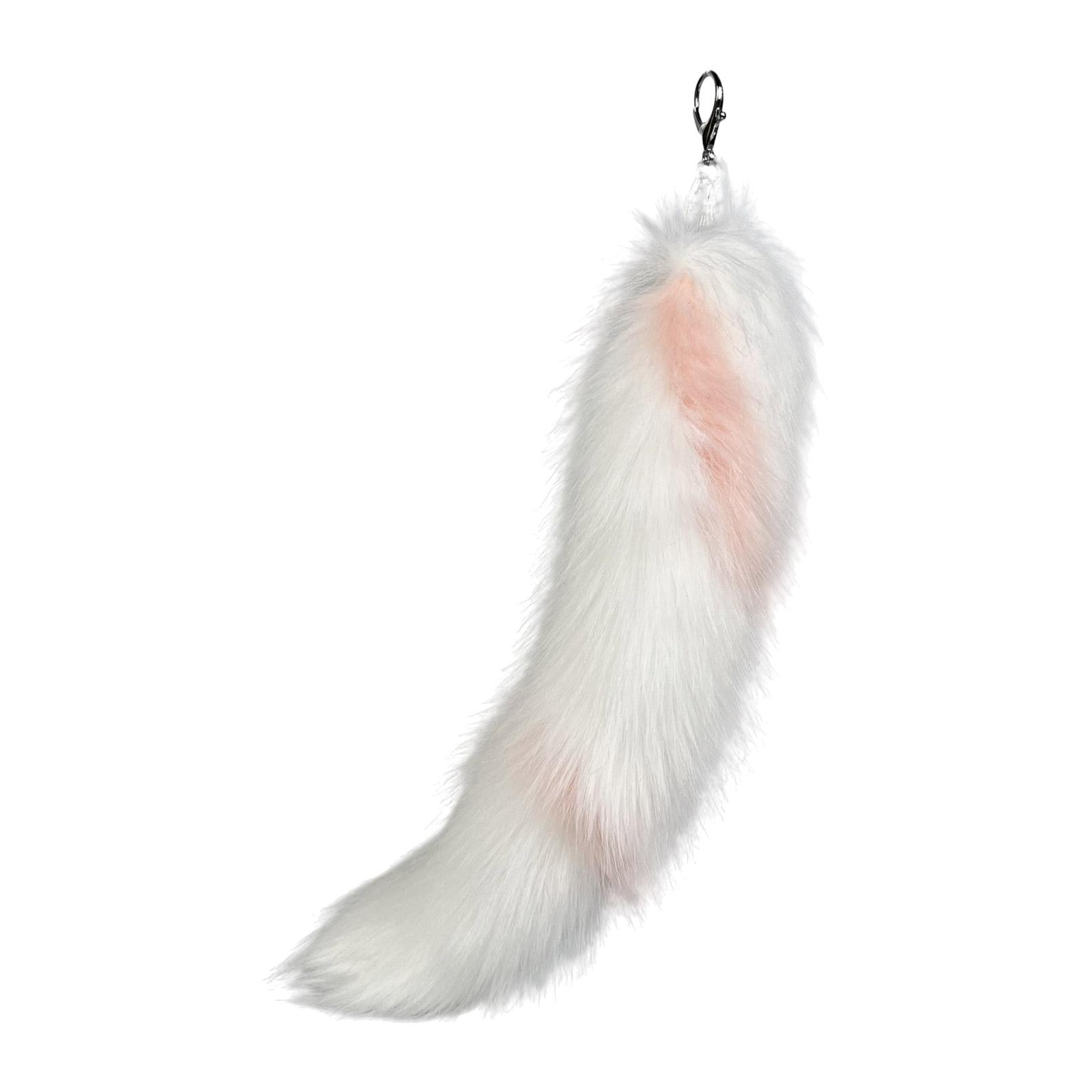

Faux Animal Tail Keychain Colorful Keyring 40cm Plush Furs Pendant Accessory for Bags and Car Keys Soft Decorative Charm 1