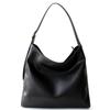Large Capacity Vintage Leather Shoulder Bag Women Soft Genuine Cowhide Tote With Zip Interior Pockets