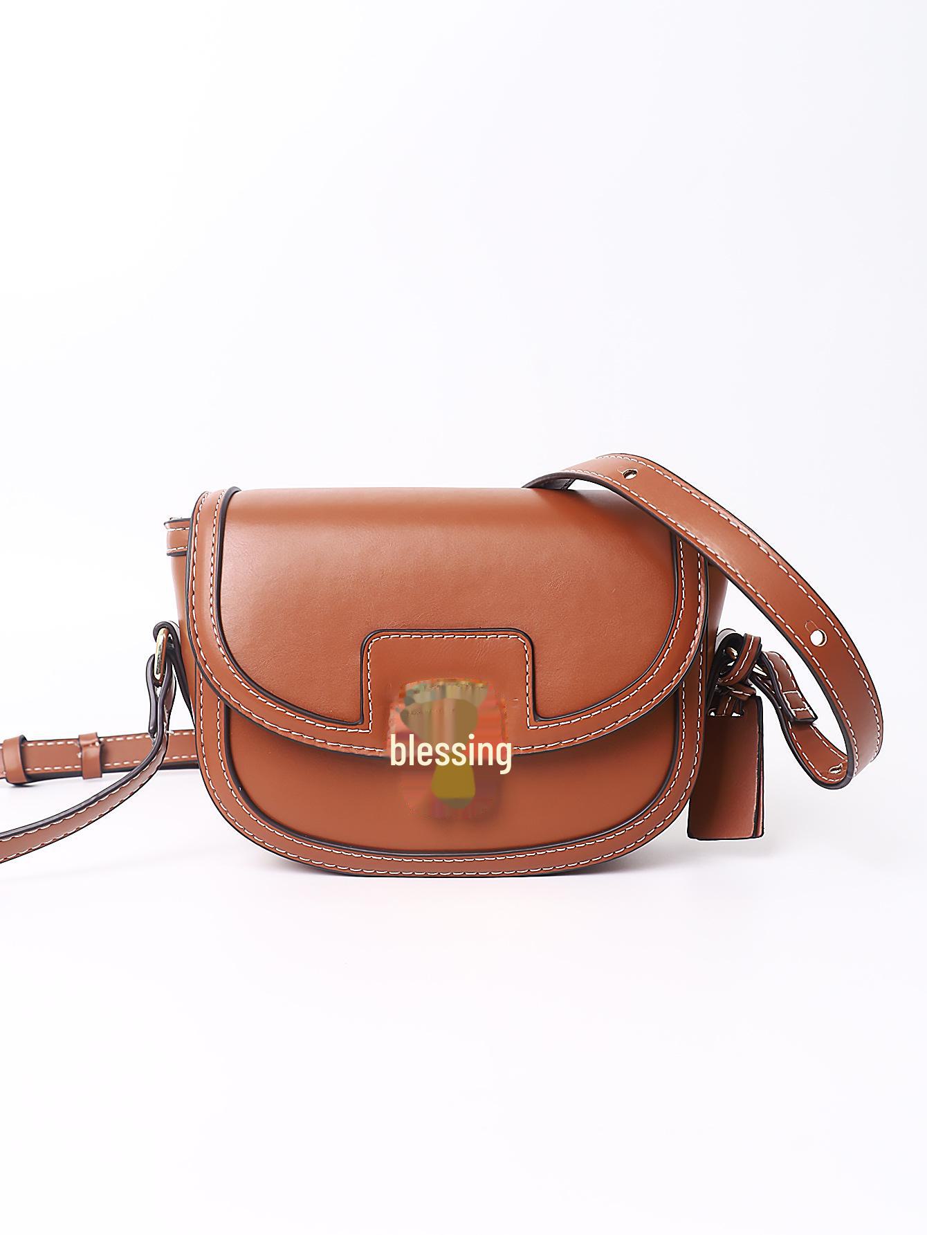 

2025 Ретро контрастного цвета плетеная сумка-седло через плечо - универсальная сумка на одно плечо для женщин темно-коричневого