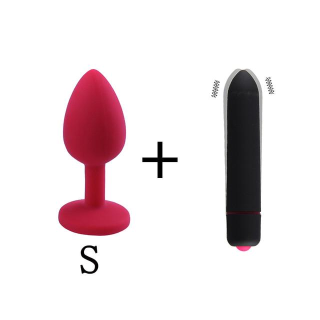 3Pcs/Set Safe Butt Plug With Crystal Detachable Jewelry Anal Plug Vagina Clitoris Vibrator Sex Toy