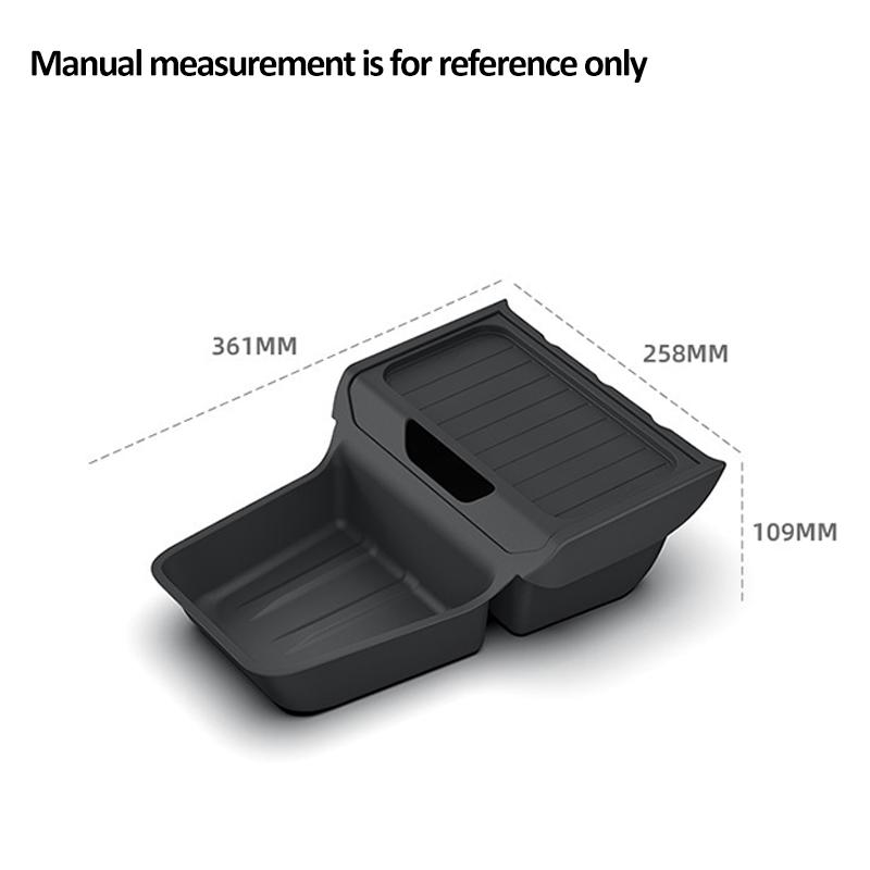 For Tesla Model Y Juniper Standard RWD 2026 2025 Center Console Lower Storage Box TPE Central Tray Organizer Accessories Tidying