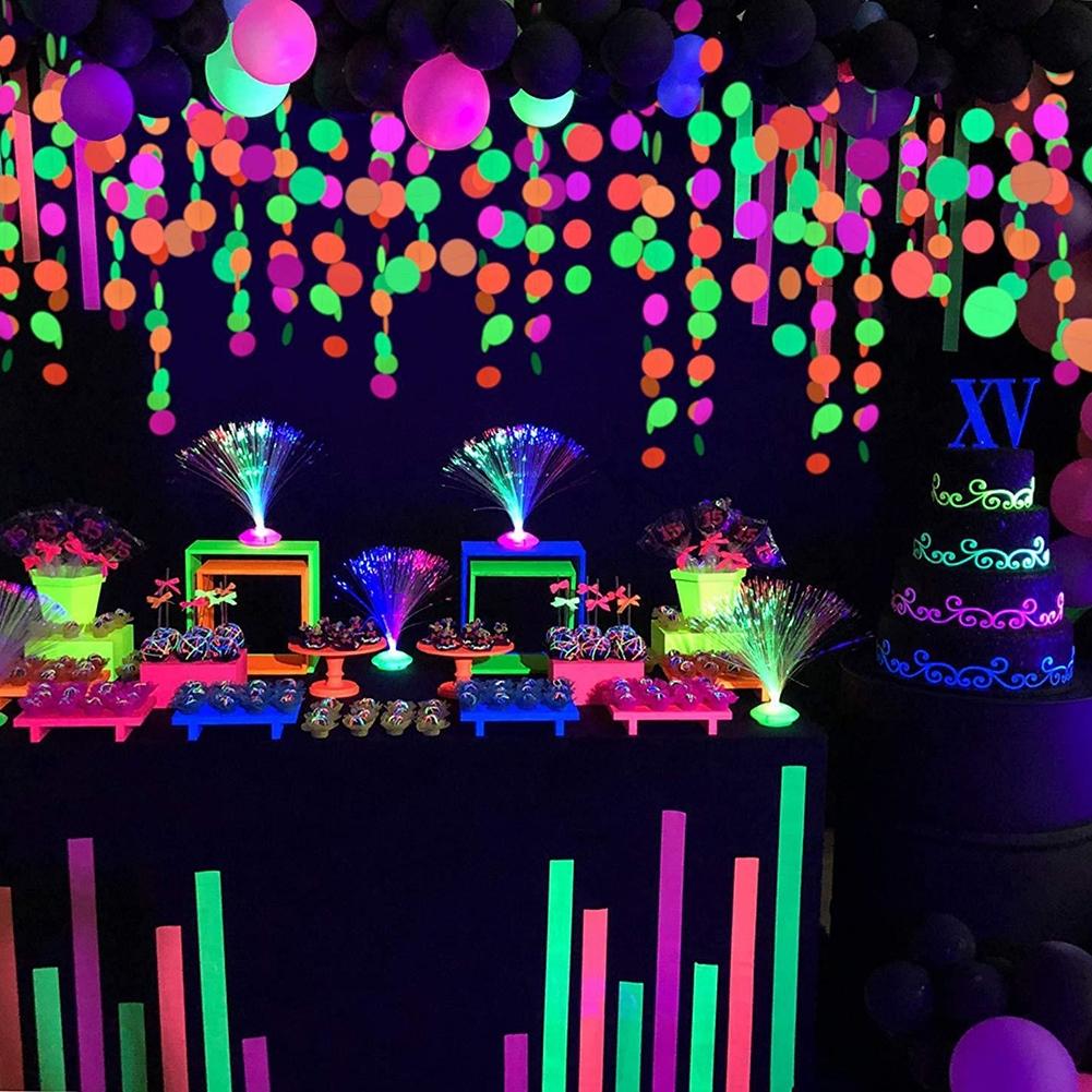Glow Neon Garland PVC Material Blacklight Fluorescent